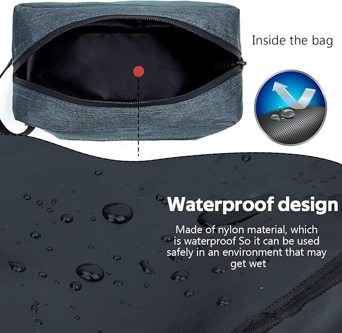Travel Toiletry Bag for Women and Men, Water-resistant Shaving Bag for - Image 2