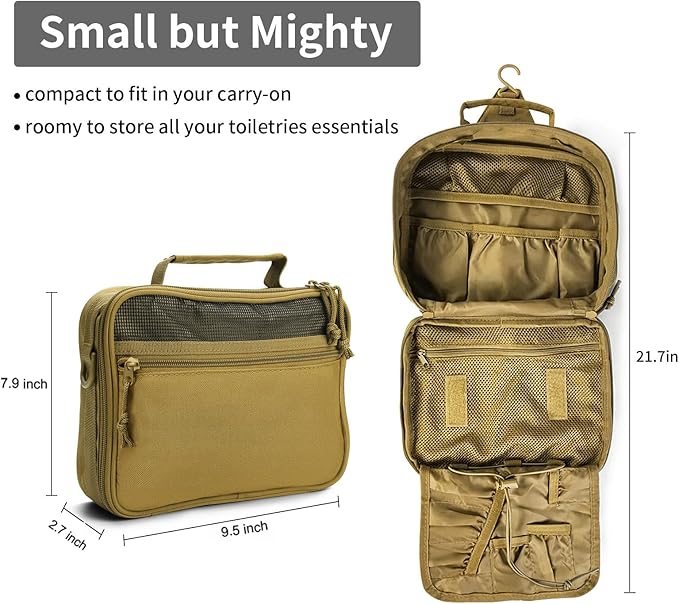 SMONT Toiletry Bag for Men Travel Toiletry Organizer Dopp Kit Organizer - Image 3