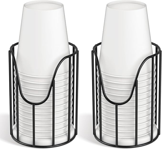 Luxspire Bathroom Cup Dispenser, 3-5oz Dixie Cup Dispenser, Metal Dixie Cup by Luxspire