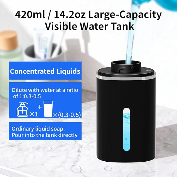 Automatic Liquid Soap Dispenser, Touchless Rechargeable Hand Soap Dispenser - Image 5