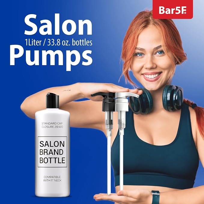 Bar5F 1-Liter Pumps for Shampoo and Conditioner Bottles for 33.8-Ounce - Image 2