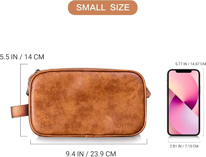 Elviros Travel Toiletry Bag for Men, Shaving Dopp Kit Water-resistant Bathroom - Image 6