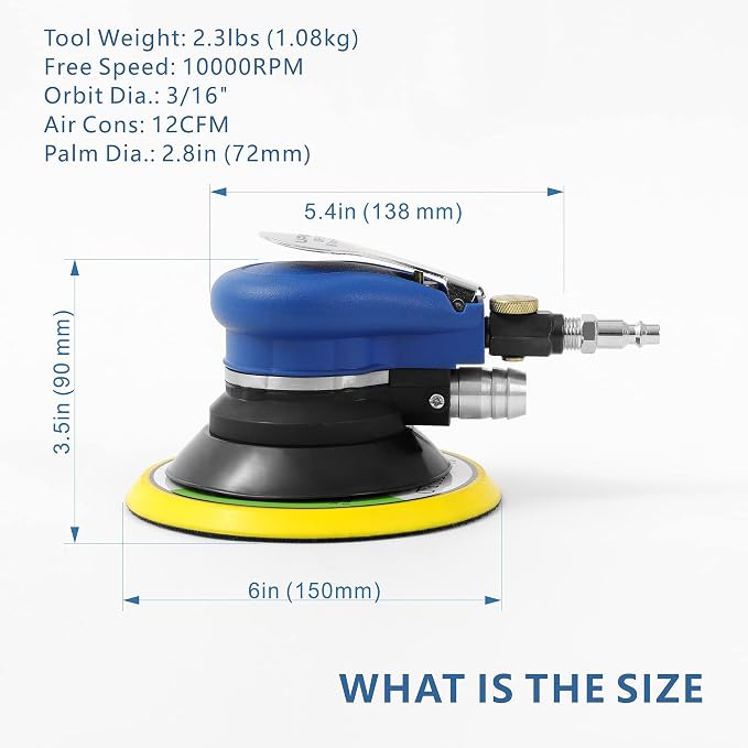 Air Random Orbital Sander Self-Vacuum - Image 3