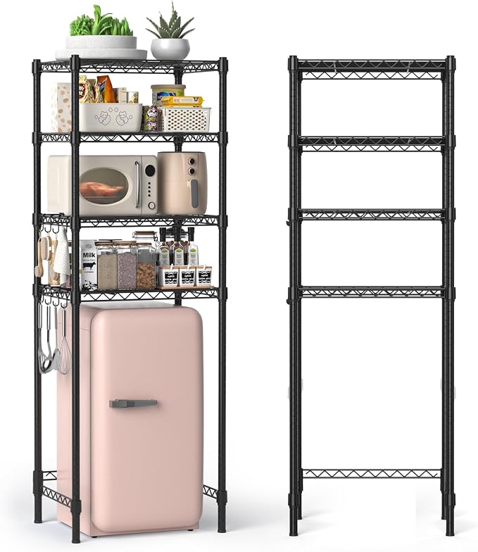 4-Tier Mini Fridge Shelf, Heavy Duty Adjustable Storage Shelf, Ultimate - Image 9
