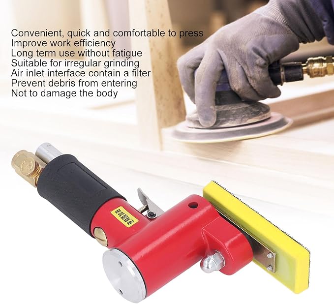 Jadeshay Random Orbital Sander Pneumatic Tool, High Power Push Switch Palm - Image 3
