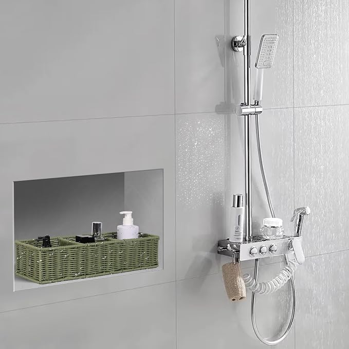 Toilet Paper Basket Decor: Sage Green Water-Resistant Organizer - Image 7