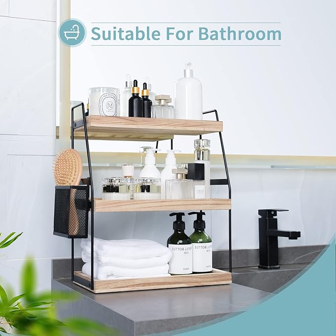 Bathroom Organizer Countertop, 3-Tier Standing Counter Shelf - Image 3