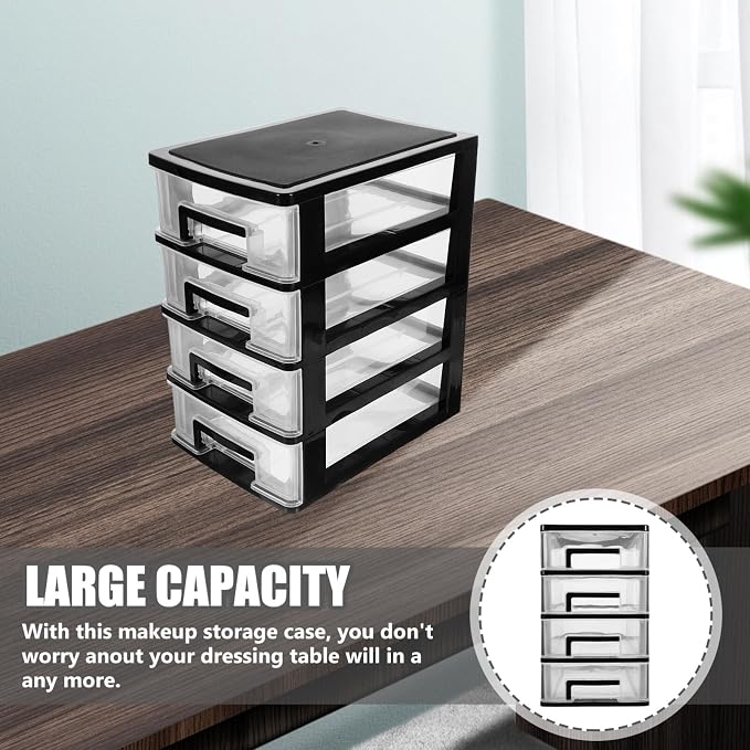 Beaupretty Elegant 4-layer Mini Storage Box Pp Plastic Desktop Drawer Type - Image 5