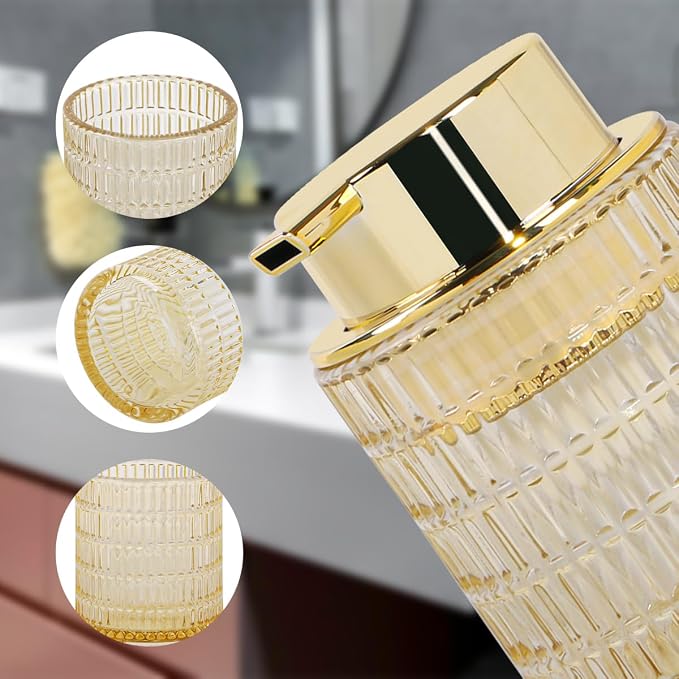 Foaming Soap Dispenser, Amber Glass Foam Soap Dispenser - Image 4