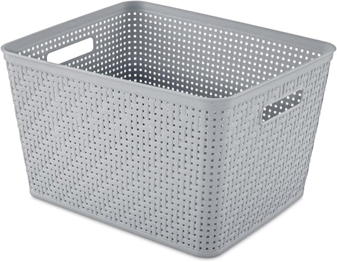 Sterilite 24 Pack Plastic Storage Bin Organization Containers, Tall Baskets - Image 6