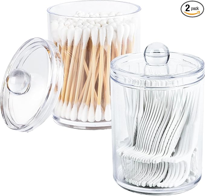 Clear Bathroom Organizer with Lid by Emlim