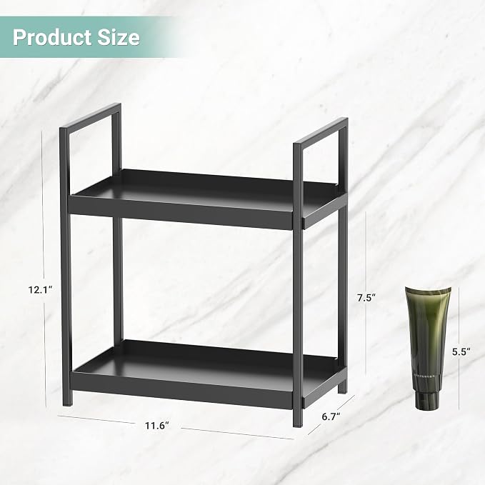 Bathroom Organizer Countertop, 2 Tier Counter Storage Shelf - Image 3