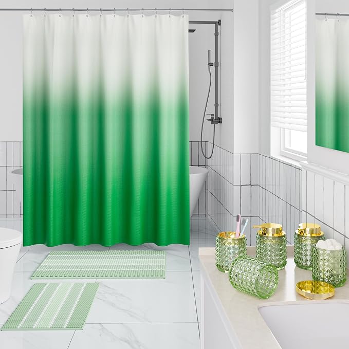 Bathroom Sets with Shower Curtain and Rugs and Accessories, Glass Bathroom - Image 2