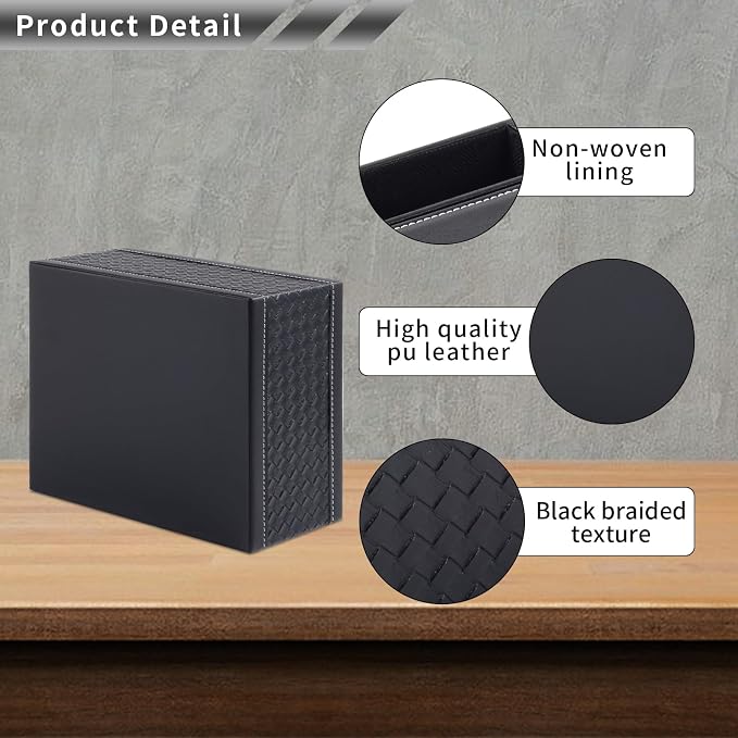 PU Leather Rectangular Tissue Box Cover - Image 5