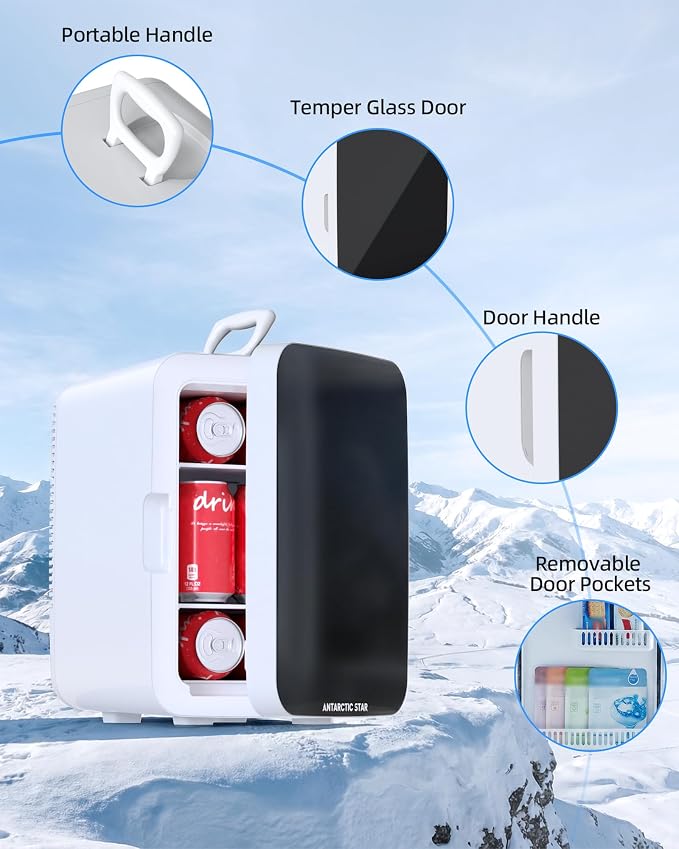 Antarctic Star Compact Mini Fridge, Portable Small Refrigerator - Image 4