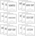 Segbeauty Bathroom Labels for Soap Dispenser, Reusable Shampoo Conditioner Hand by Segbeauty