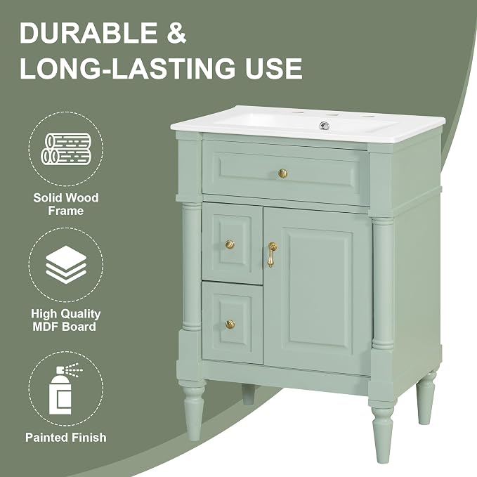 Harper & Bright Designs 24" Bathroom Vanity - Image 7
