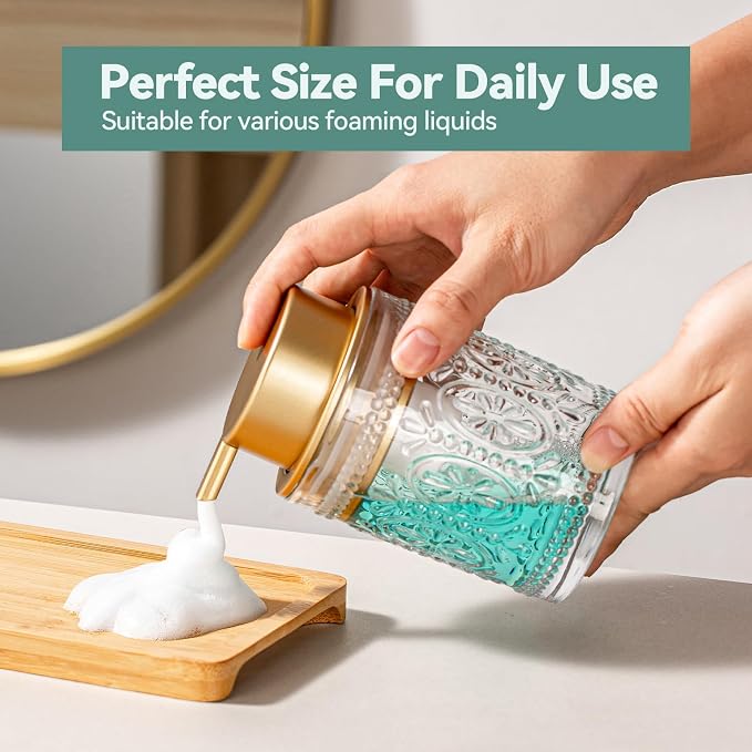 Glass Foaming Soap Dispenser - 8 Oz Foam Hand Soap Dispenser - Image 6