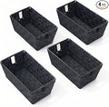 Storage Baskets for Organizing, Woven Organizer Baskets for Shelves, Small by homyfort