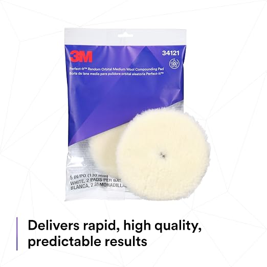 3M Perfect-It Random Orbital Medium Wool Compounding Pad, Orbital Pads - Image 5