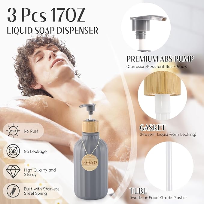 32PCS Grey Bathroom Accessories Set - Image 2