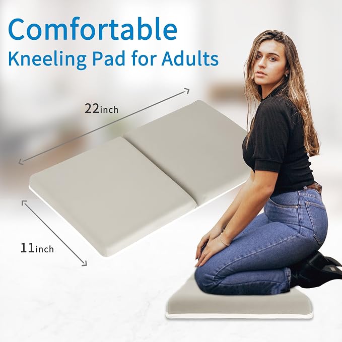 JJGoo Bath Kneeler with Elbow Rest Pad Set, 1.5 inch Kneeling Pad Mat - Image 2