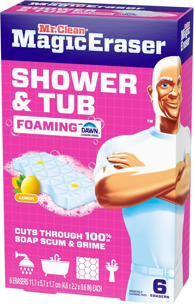 Mr. Clean Magic Eraser Sponge, Tub Cleaner, Soap Scum Remover, Bathroom - Image 14