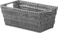 Whitmor Rattique Small Shelf Tote Grey by Whitmor