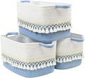 2 Pack Storage Basket, Heavy Tassel Woven Baskets by Degeyoyo