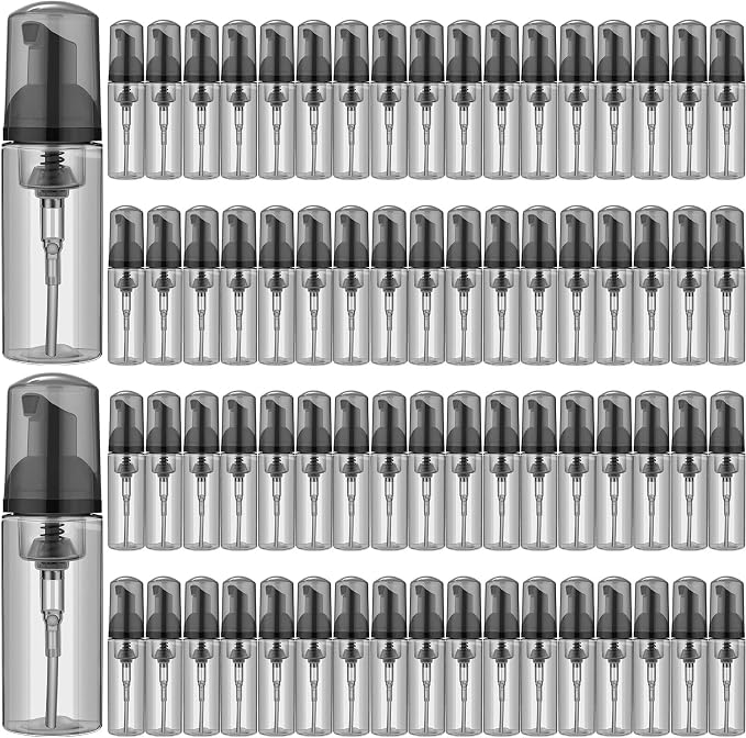 70 Pcs 2 oz Plastic Foam Soap Dispensers Refillable Lash Shampoo Bottles by Boao