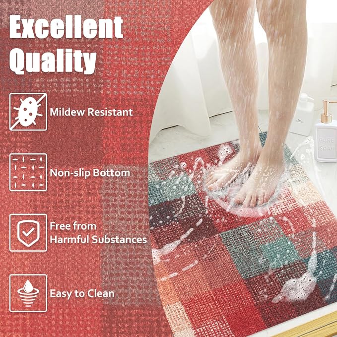Shower Mat Bathtub Mat Non-Slip: 24x32 Inch, Soft Comfort Bath Mat - Image 6