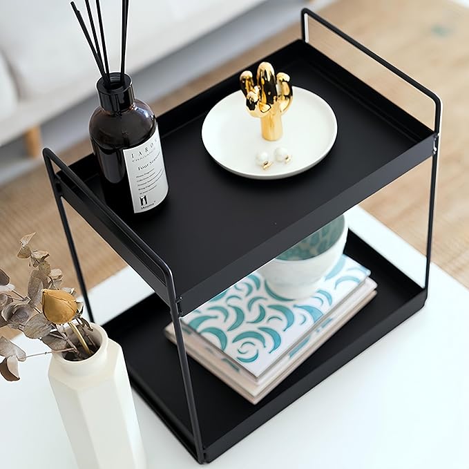 2 Tier Bathroom Counter Organizer, Standing Vanity Organizer Shelf - Image 4
