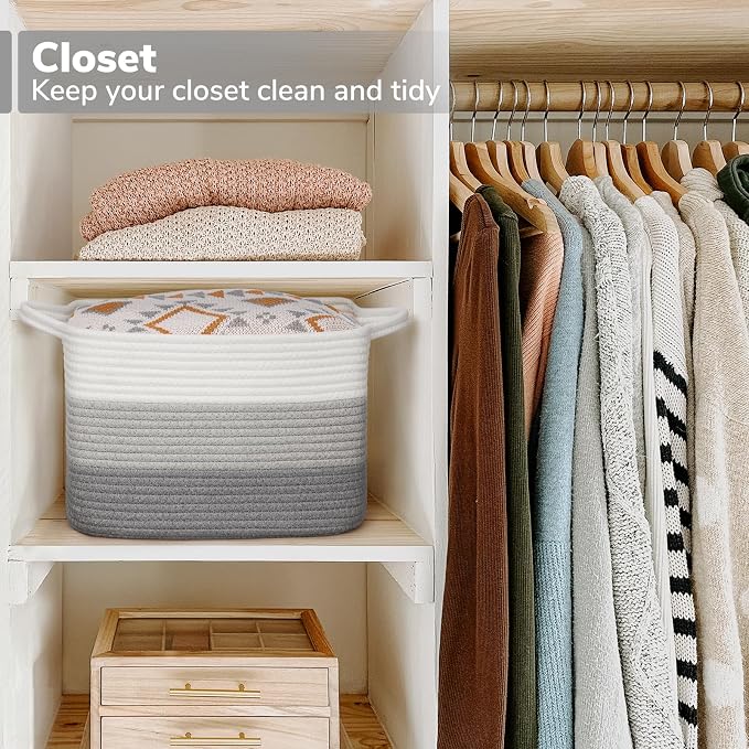 Goodpick Woven Storage Basket, Closet Storage Bins - Image 5