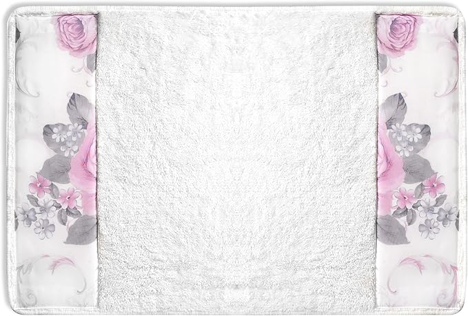 Zahari Home Michelle Bathroom Rug Luxury Bath Rug Washable Beautiful Shower Mat by ZahariHome
