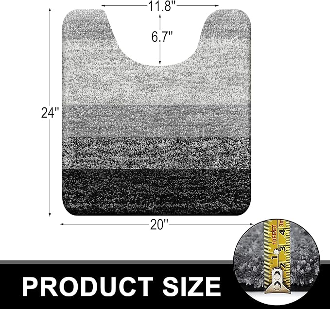 OLANLY Bathroom Rugs Sets 3 Piece, Soft Absorbent Microfiber Bath Mats and - Image 2