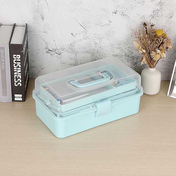 BTSKY 3-Layer Plastic Dividing Storage Box Craft Organizer and Storage - Image 3