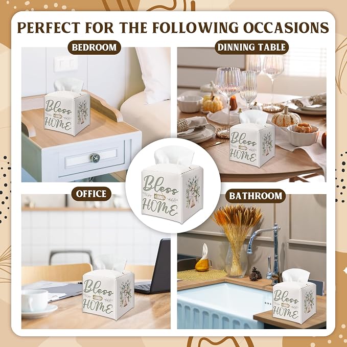 Bless Home & Flowers Bow Design Tissue Box Cover - Image 6
