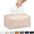 Long Tissue Box Cover, PU Leather Tissue Holder Rectangle, Facial Paper by DecorateYourHome