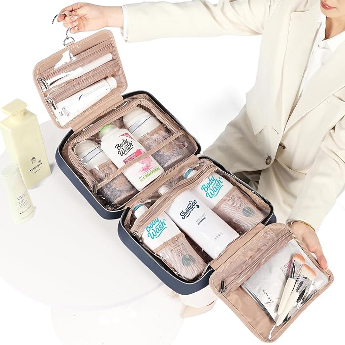 NISHEL Travel Toiletry Bag for women, Portable Hanging Organizer for - Image 2