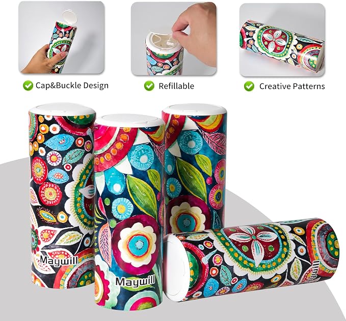 Car Tissues Holder with Facial Tissue, Travel Tissues Cylinder, Cup Holder - Image 3