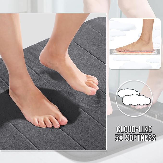 Yimobra Memory Foam Bathroom Rugs Sets 2 Piece - Image 3
