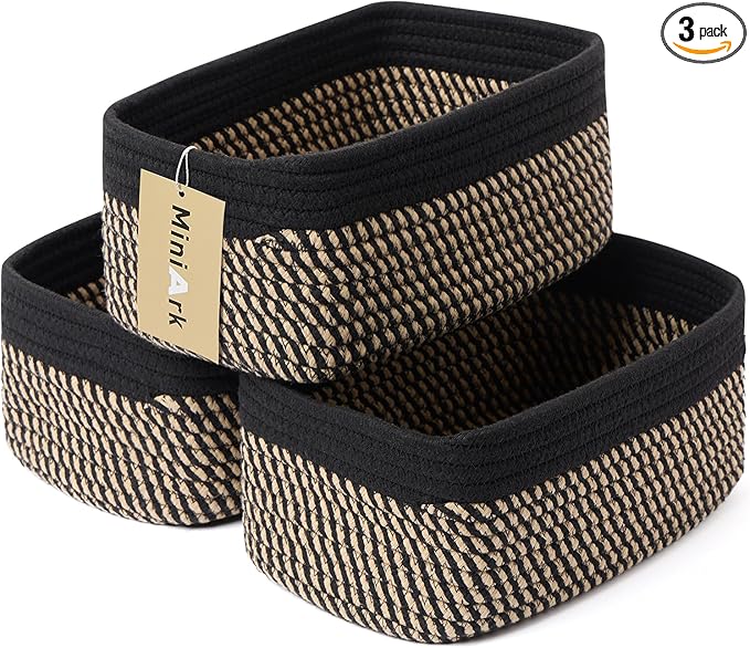 Small Storage Baskets for Organizing | Closet Organizer Bins | Shelf Toy Basket by MiniArkStorageBasketsHome