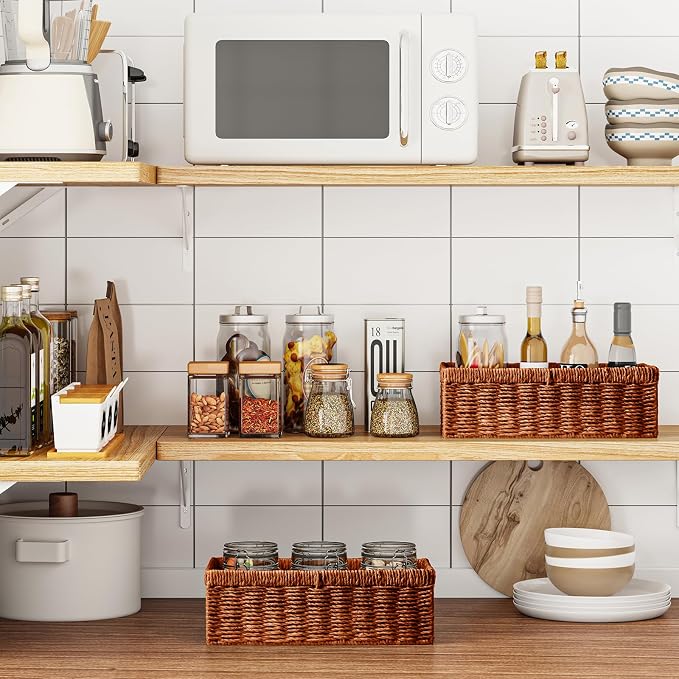Vagusicc Wicker Storage Basket, Paper Rope Wicker Baskets - Image 6
