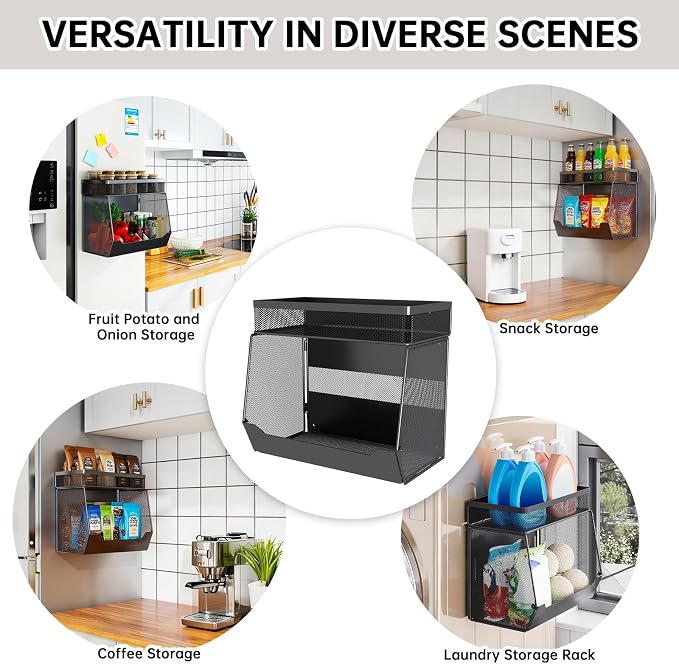 Magnetic Shelf for Fridge 2-Tier Baskets - Image 4