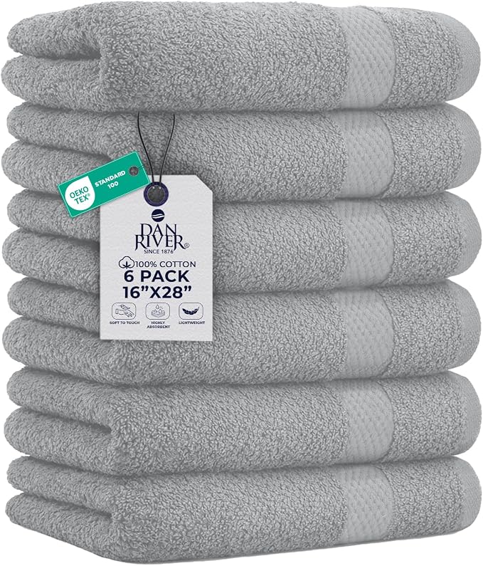 DAN RIVER 6-Pack Premium Hand Towels by DanRiver