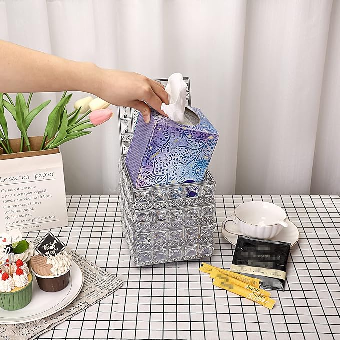 Sumnacon Crystal Square Tissue Box Cover - Image 5