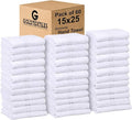 GOLD TEXTILES Bulk Pack 60 Pcs White Economy 15x25 Inches Basic Hand Towel by GOLDTEXTILES