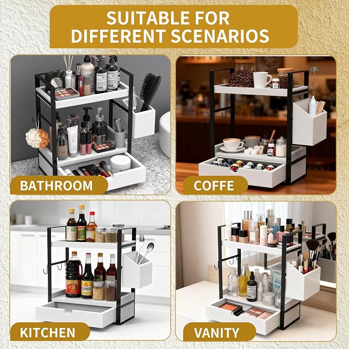 2-Tired Bathroom Counter Organizers and Storage, Bathroom Countertop Organizer - Image 7