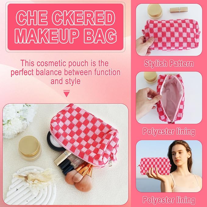 ZLFSRQ 6Pcs Checkered Pencil Case Cute Pencil Pouch - Image 6