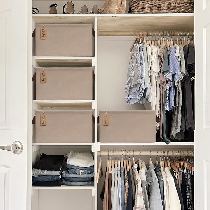 CHICVITA Storage Baskets for Shelves, Large Fabric Organizer Bins - Image 6